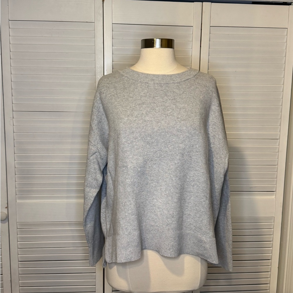 L.L. Bean Women's Light Gray Scoop Neck Sweater